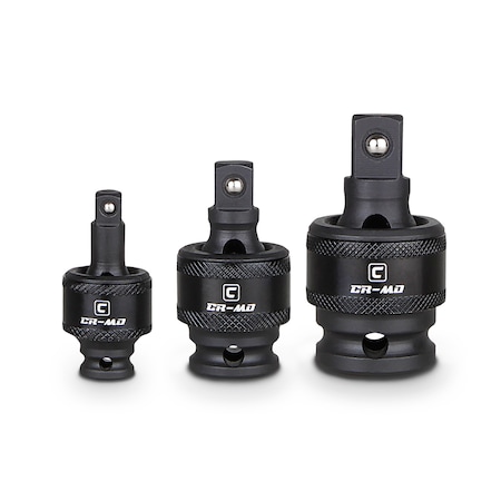 Capri Tools 1/4, 3/8, 1/2 in Drive Impact Universal Joint Set, 3 pcs 5-8101